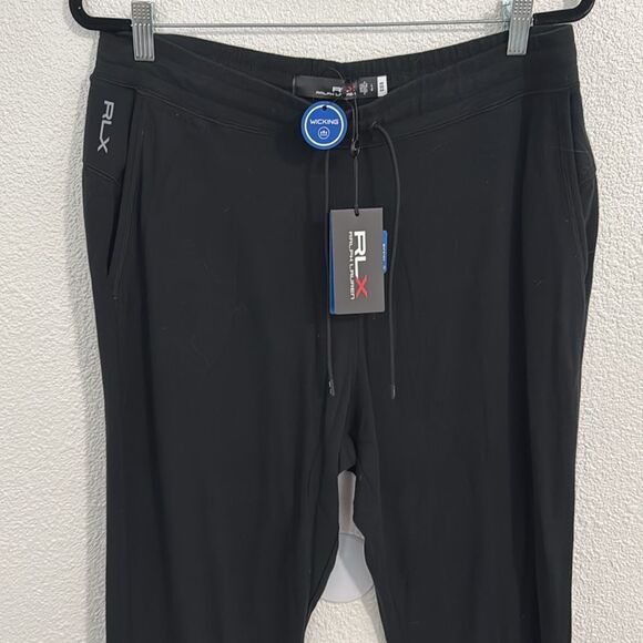 NWT- RLX- Ralph Lauren- womens black moisture wicking joggers- Size large - Picture 2 of 9